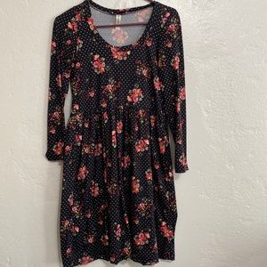 24 Seven Dress Rose pattern girls dress size small